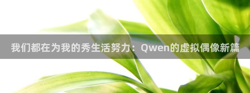 盛煌平台注册入口与教程：我们都在为我的秀生活努力：Qwen的虚拟偶像新篇